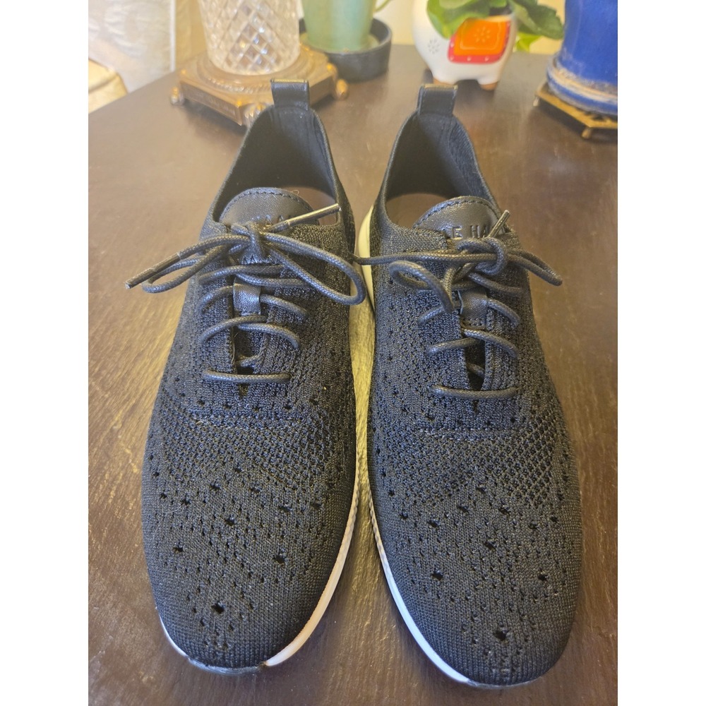 Cole Haan Wms 2 ZEROGRAND Stitchlite Black Knit/White Sz 8.5B W11511 NEW! $160 - Picture 2 of 14